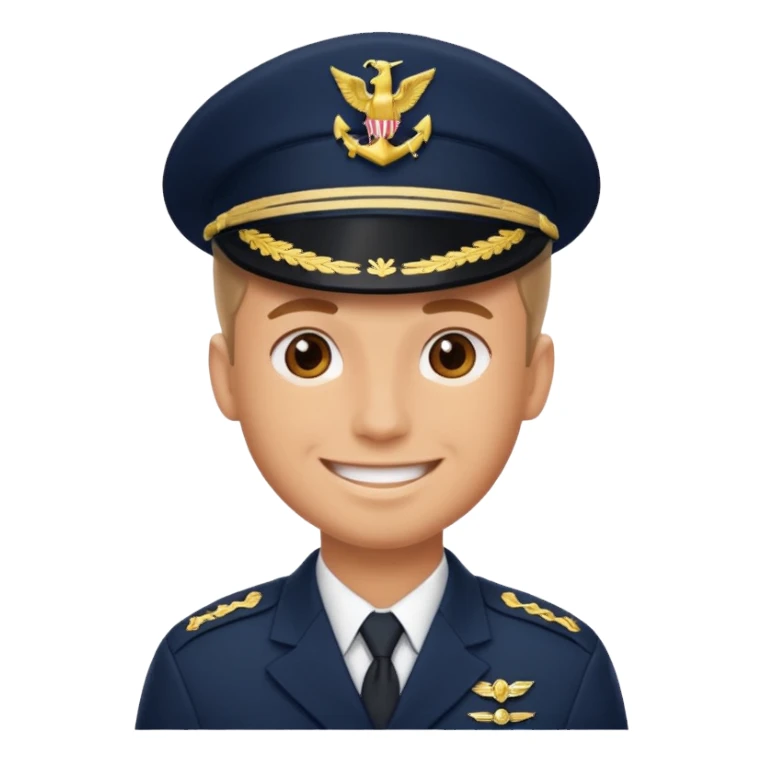 male navy soldier, cute face. sticker