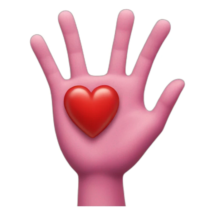 Heart hand gestures with a heart on top sticker