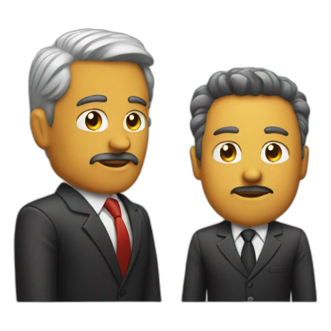 boss and his manajer sticker