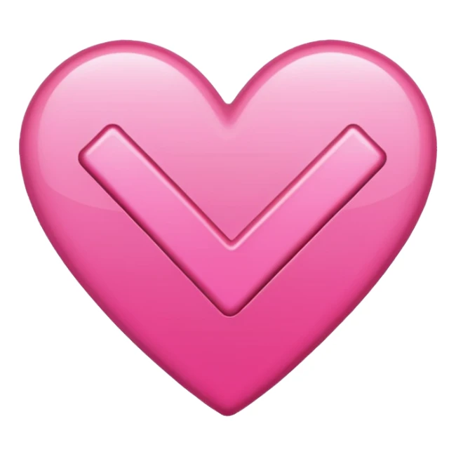 a pink glossy checkmark emoji sticker