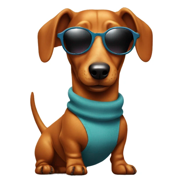 Sausage dog with sunglasses sticker