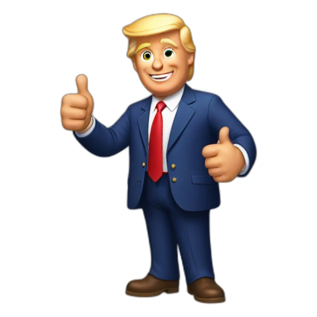 Donald Trump thumbs up sticker