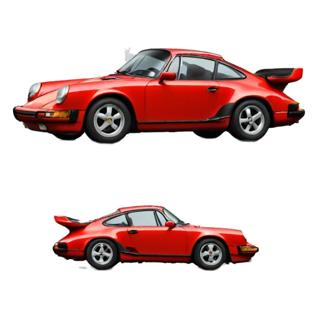 Red Porsche  sticker