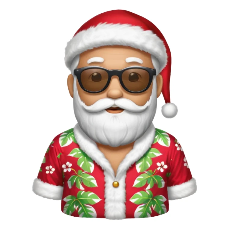santa klaus with summer clothes sticker