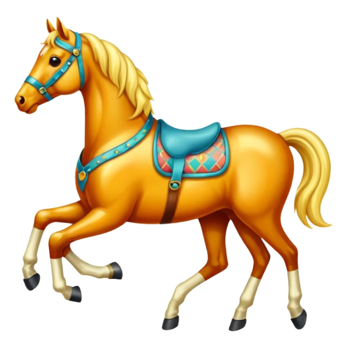 retro horses sticker