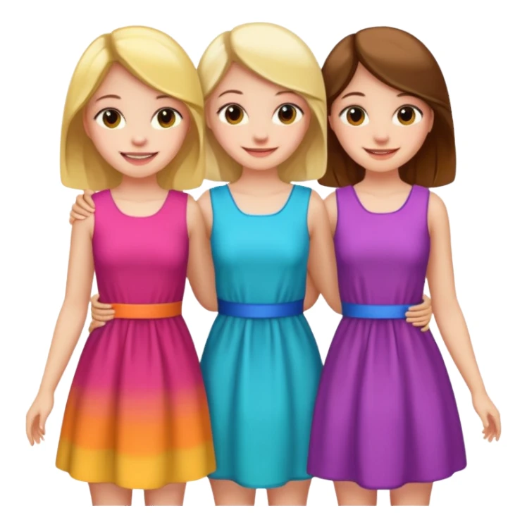 Three girls posing together sticker