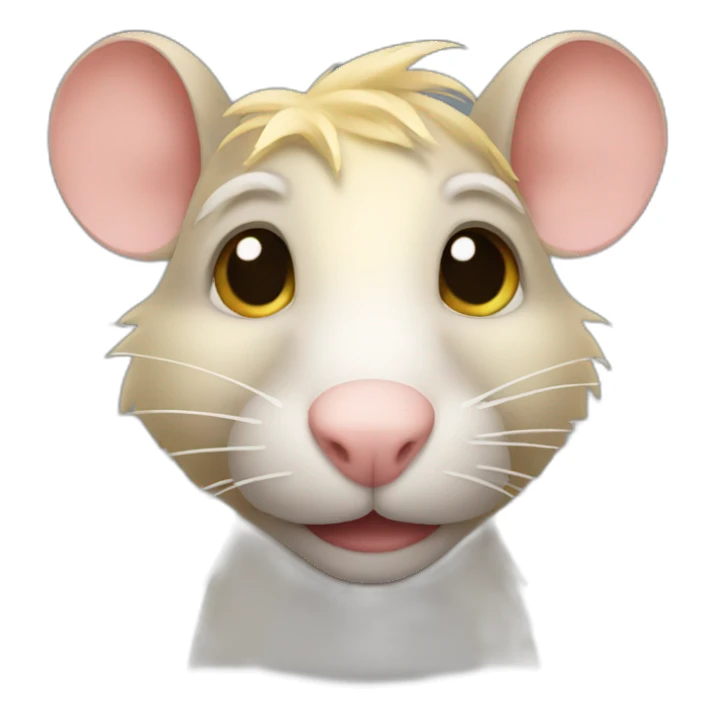 Rat with blond hair sticker