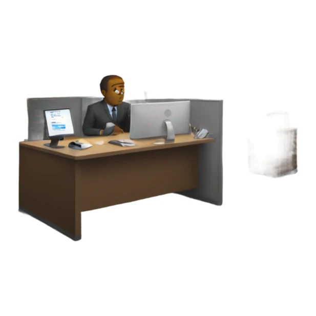 Office working  sticker