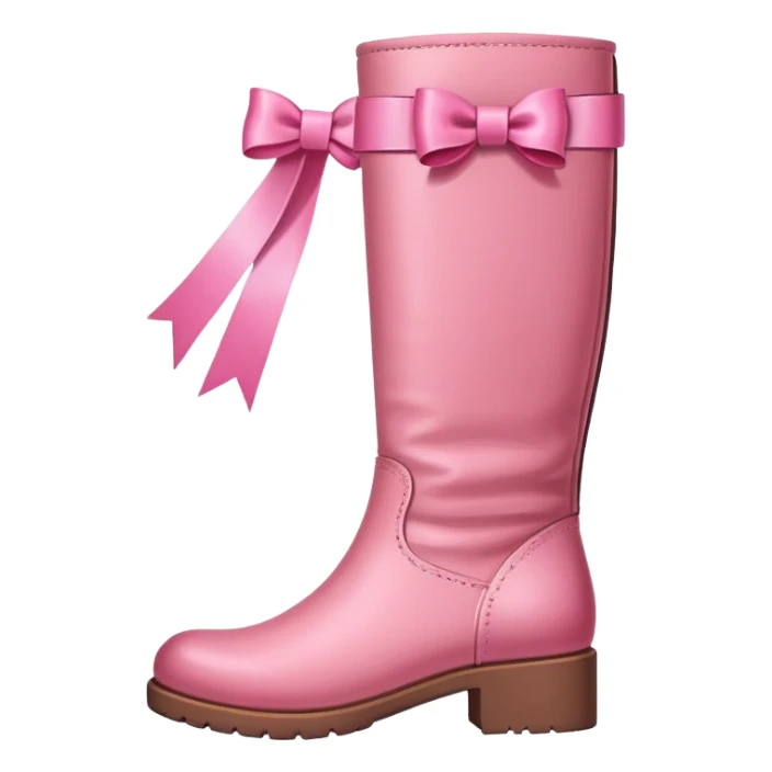 Pink boots with a pink ribbon  sticker