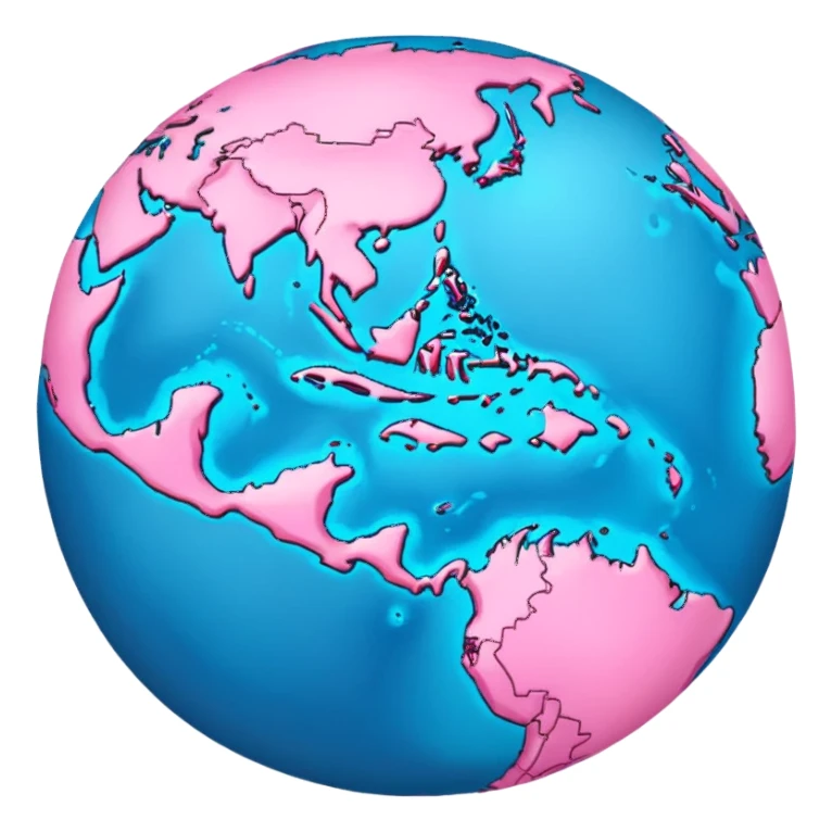 Carribean continent map pink  sticker