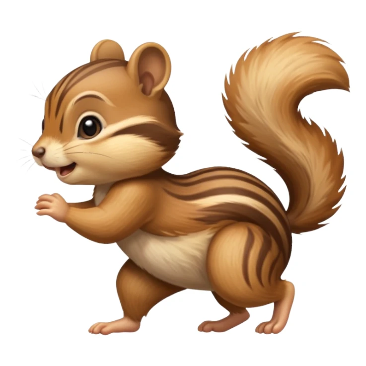 Baby chipmunk running fast sticker