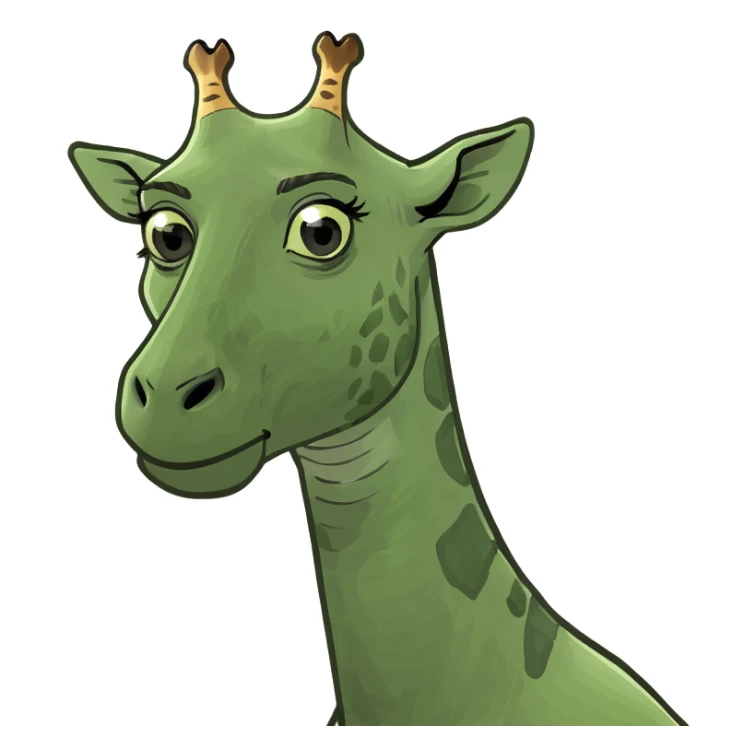 person with giraffe neck  sticker