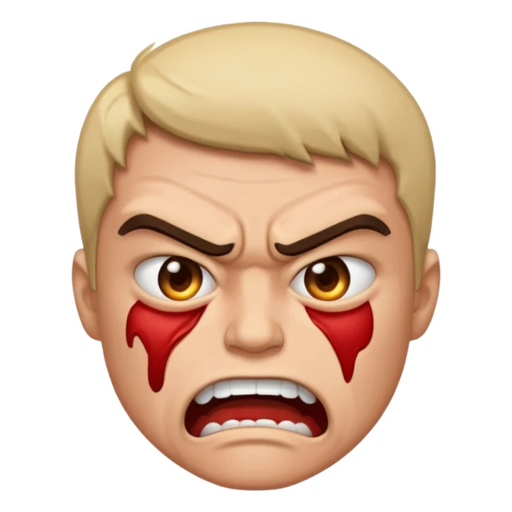 This 🥺 but angry tearing up sticker