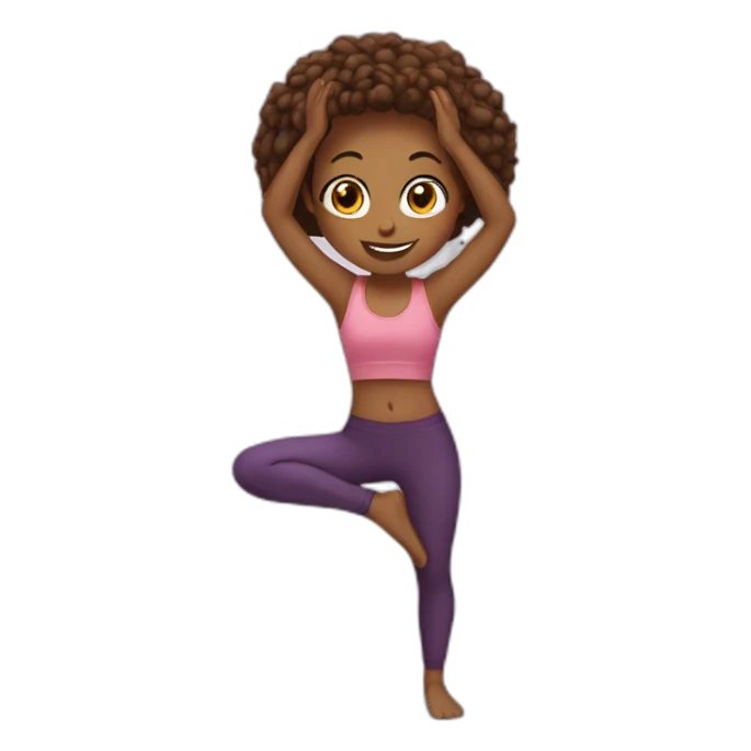 Yoga happy birthday sticker