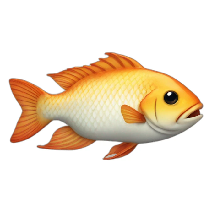 Fish apple sticker