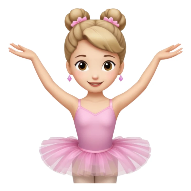 ballet bun princes straight pose sticker