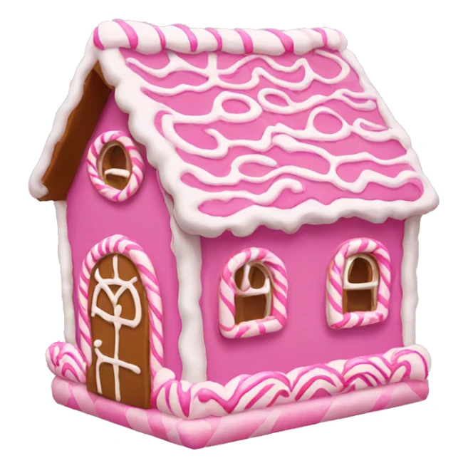 Pink gingerbread house sticker