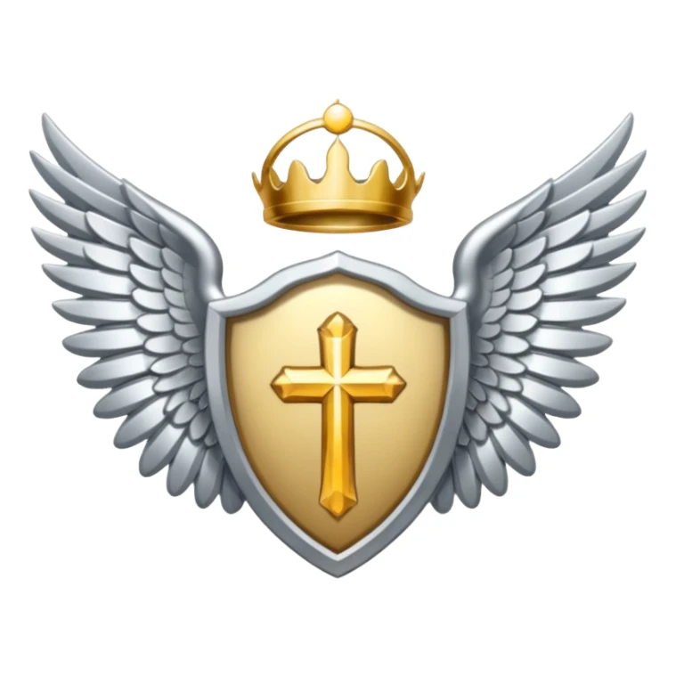 Holy Saint  Emblem with Silver wings sticker
