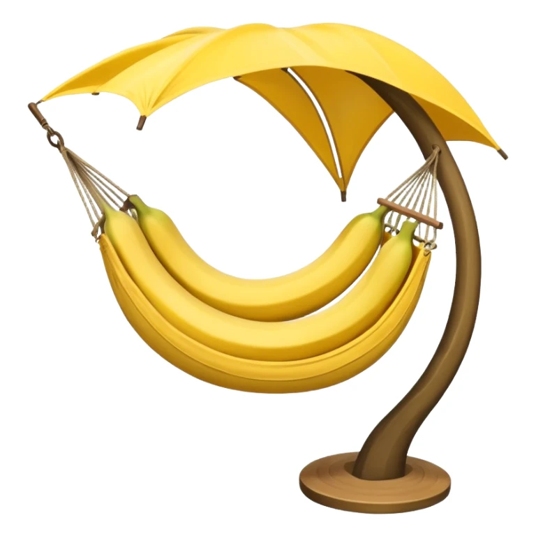 Banana in a hammock sticker
