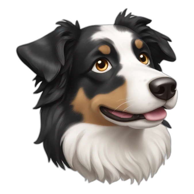 tricolor merle border-collie sticker