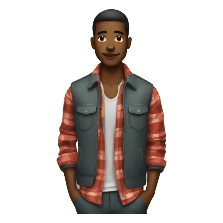 stylish guy in plaid sticker