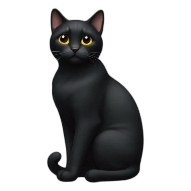 blakc cat sticker