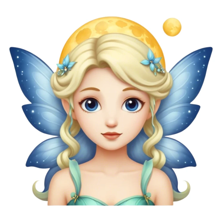 a moon fairy sticker
