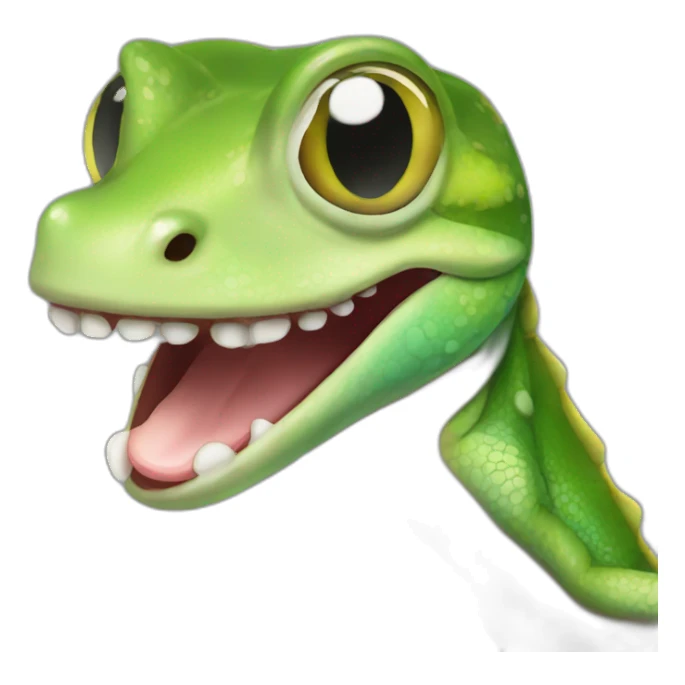 Gecko licking his eye sticker