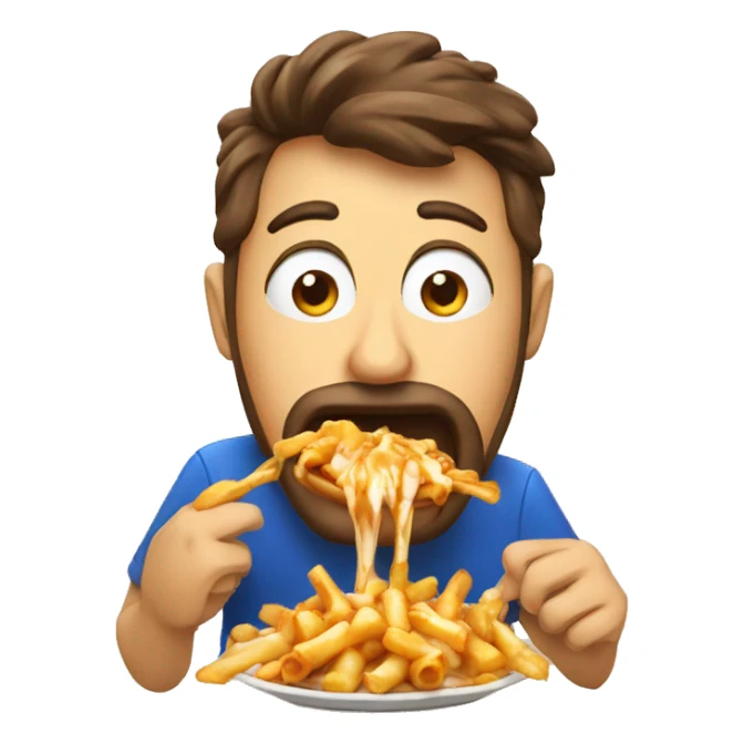 Poutine eating poutine  sticker