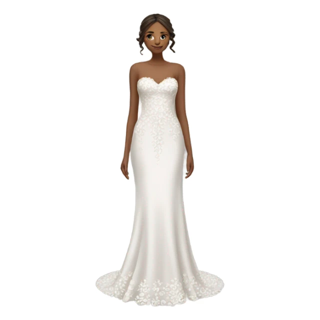 Wedding dress beautiful finish with daisy  sticker