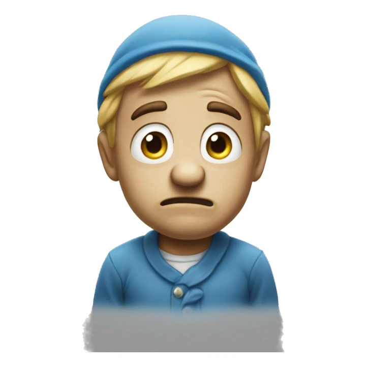 Disappoint smurf sticker