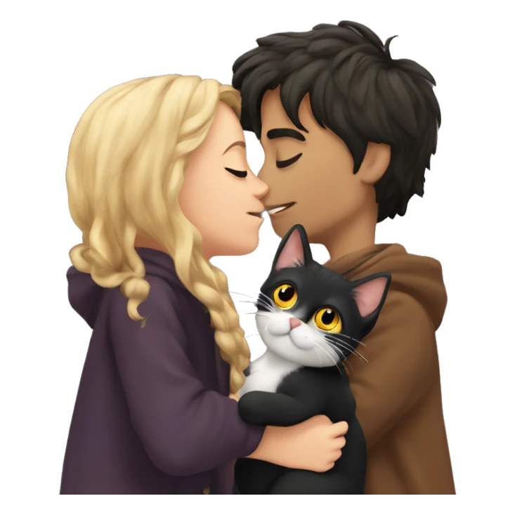 Harry Potter kissing a cat sticker