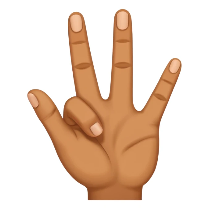 Hand sign for letter D sticker