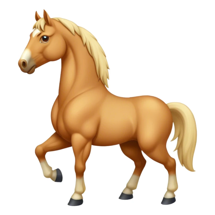 Tan horse with body ￼￼ sticker