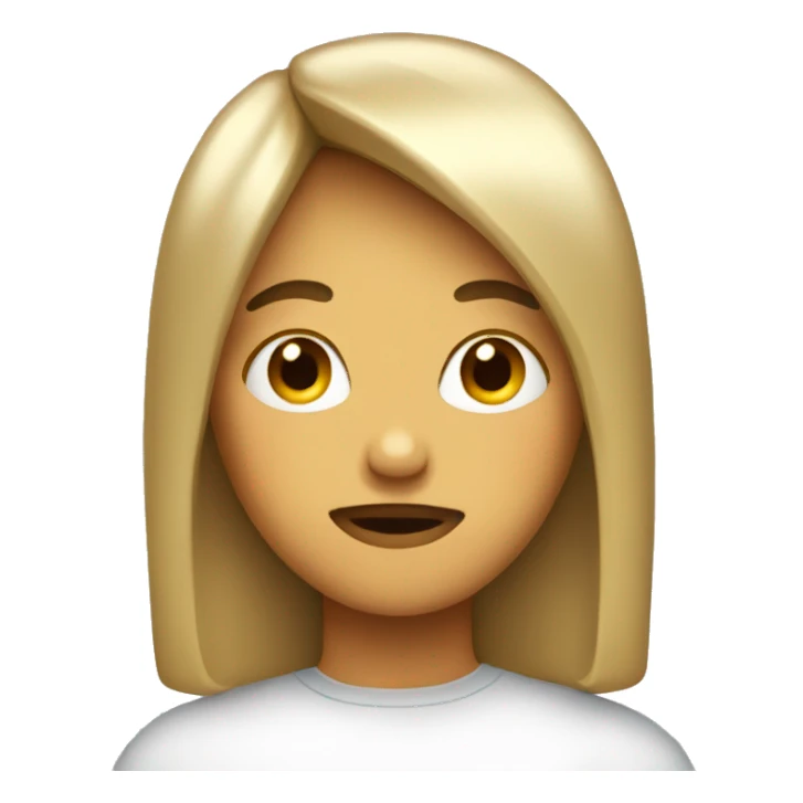 expressionless emoji with bangs sticker