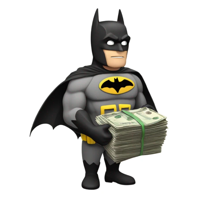 Batman offering money  sticker
