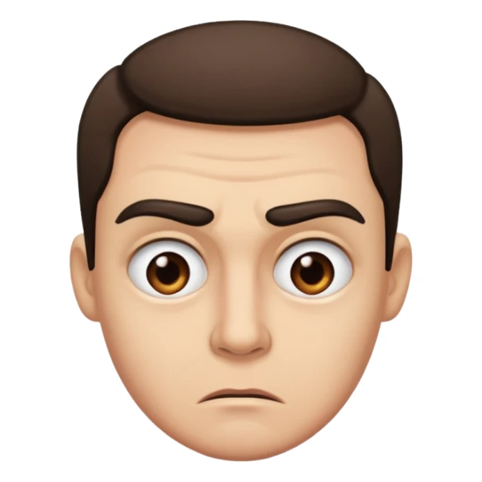 one eyebrow up with disgusted face  sticker