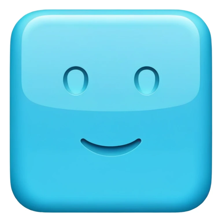 blue square with rounded corners sticker