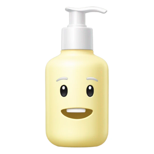 Pale yellow moisturiser cream bottle sticker