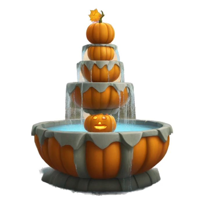 pumpkin fountain sticker