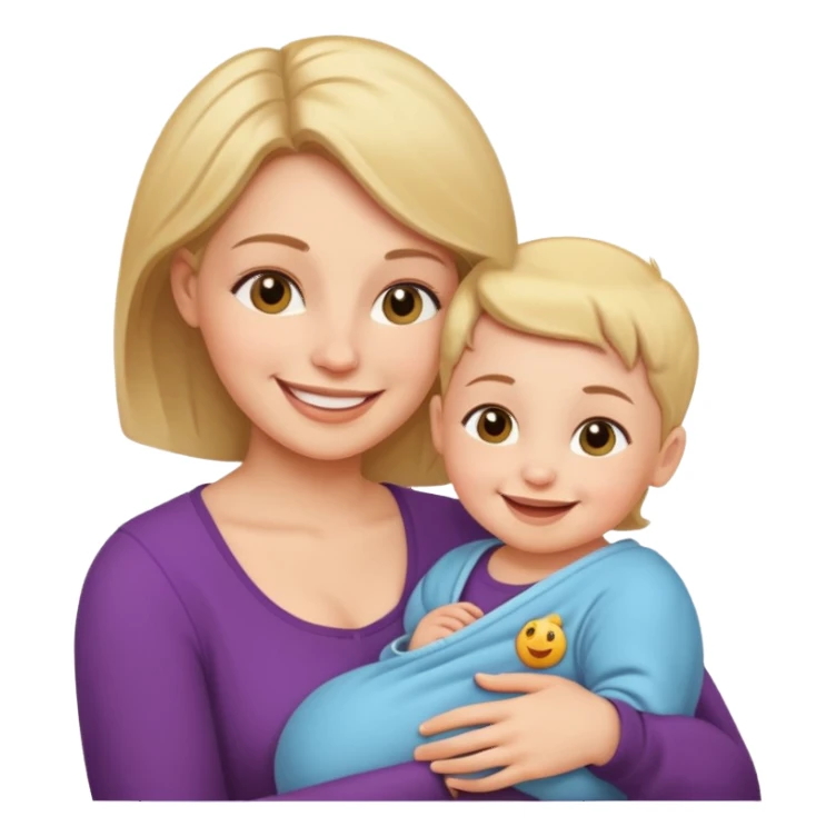 mother with baby sticker