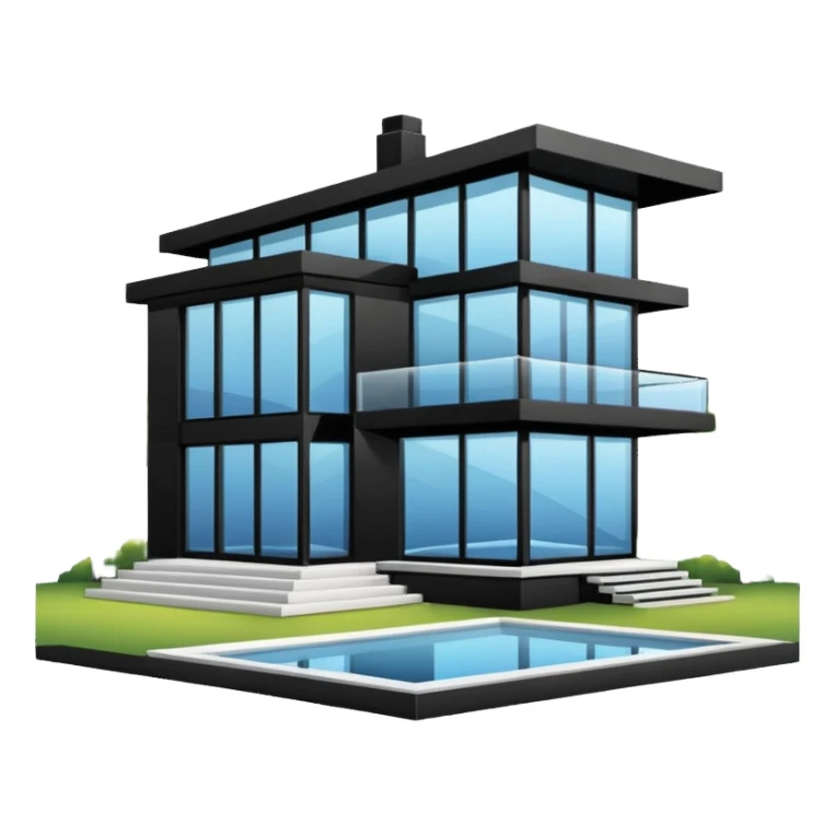 escenario casa moderna sticker