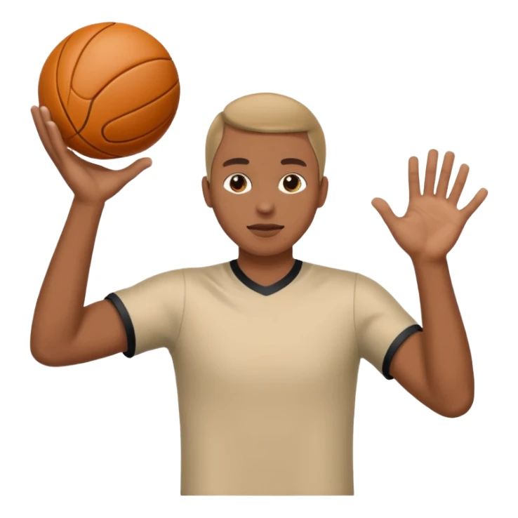 Person catching a ball hands moving backwards  sticker