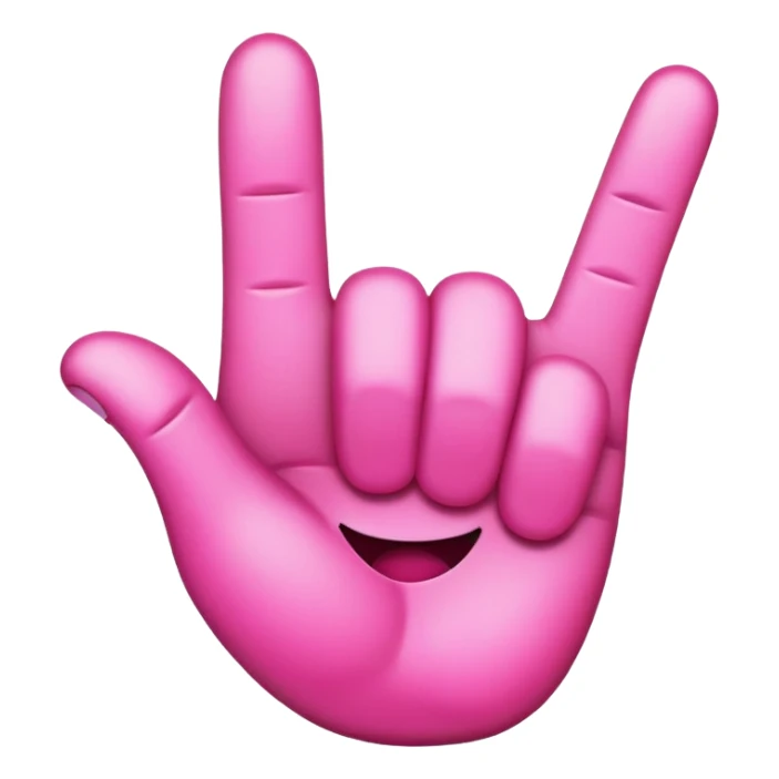 pink bad finger emoji sticker