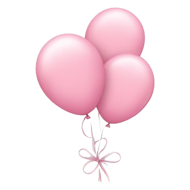  light pink balloons tied together sticker