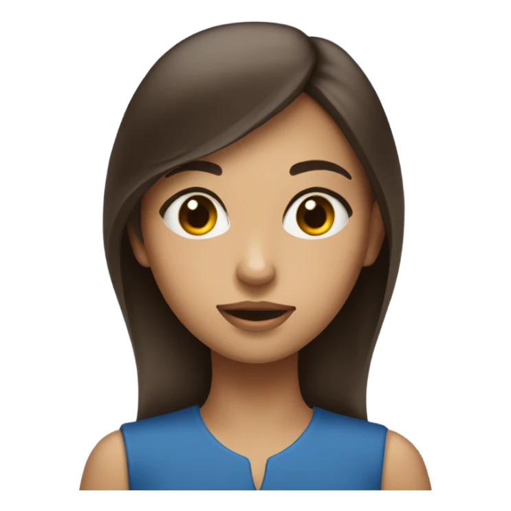 Fille brune yeux bleu  sticker