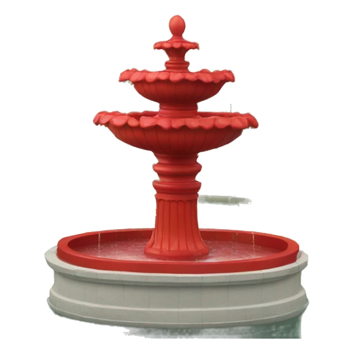 Red fountain sticker