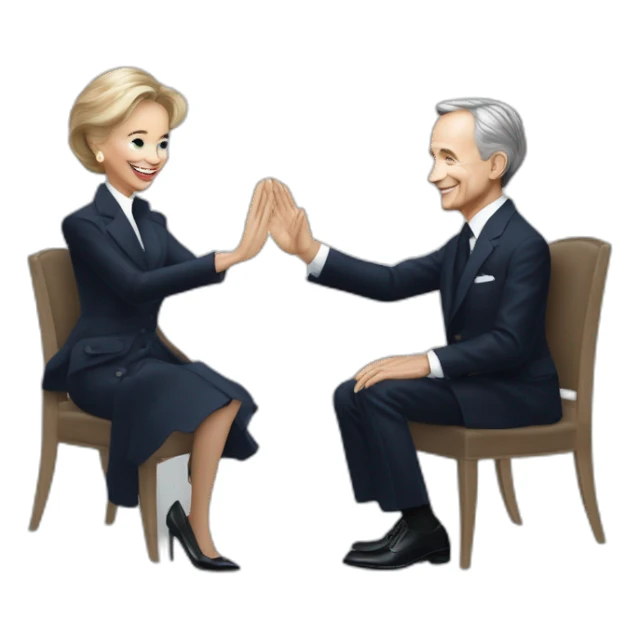 Christian Dior making high five with Bernard Arnault sticker