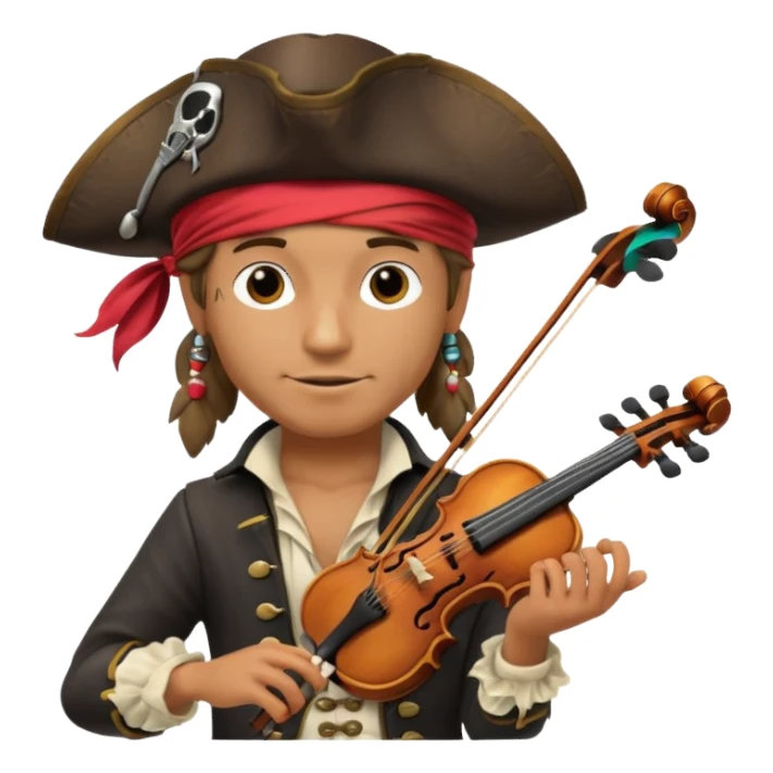 pirate violinist sticker