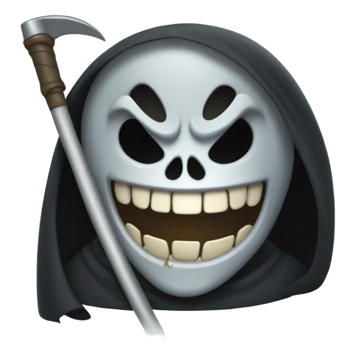 Laughing grim reaper  sticker